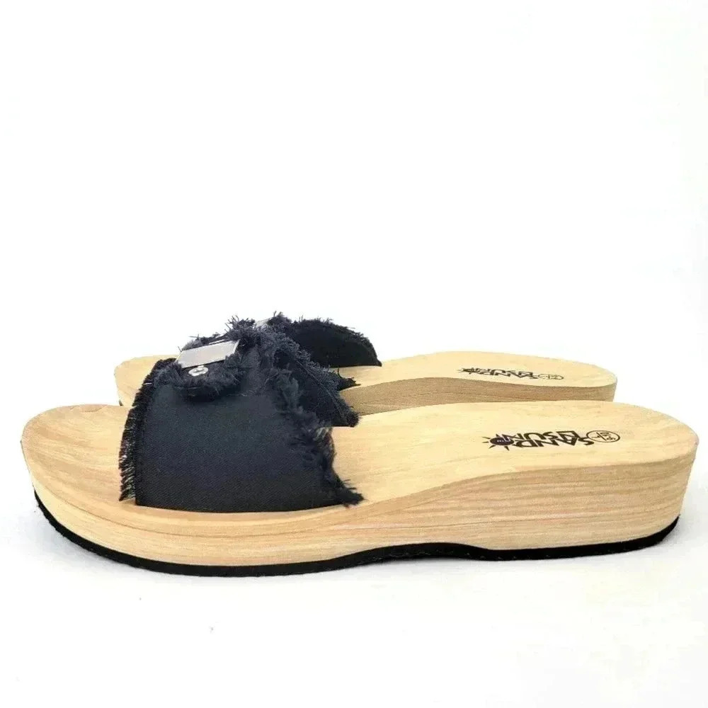 Sand N Sun Chunky Wedge Sandals - 9/10 - Picture 2 of 7